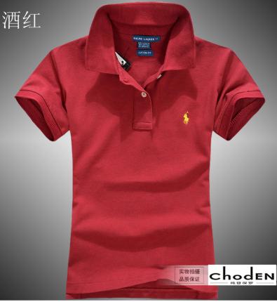 【定制】酒紅色女士純棉POLO衫制作，免費(fèi)設(shè)計